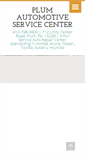 Mobile Screenshot of plumautomotiveservicecenter.com